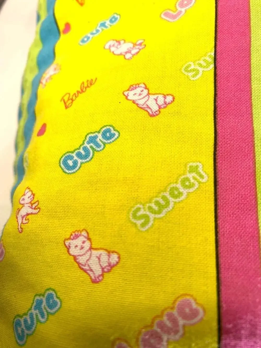Vintage Barbie Pillow ( standard size) HTF rare ! Two sided
